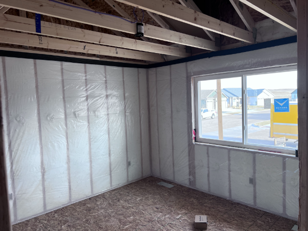 BIBS blown-in blanket system insulation for new construction